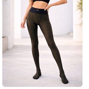 Noosh Sheer Tights Over Feet Leggings L/XL Black High Waist Shapewear